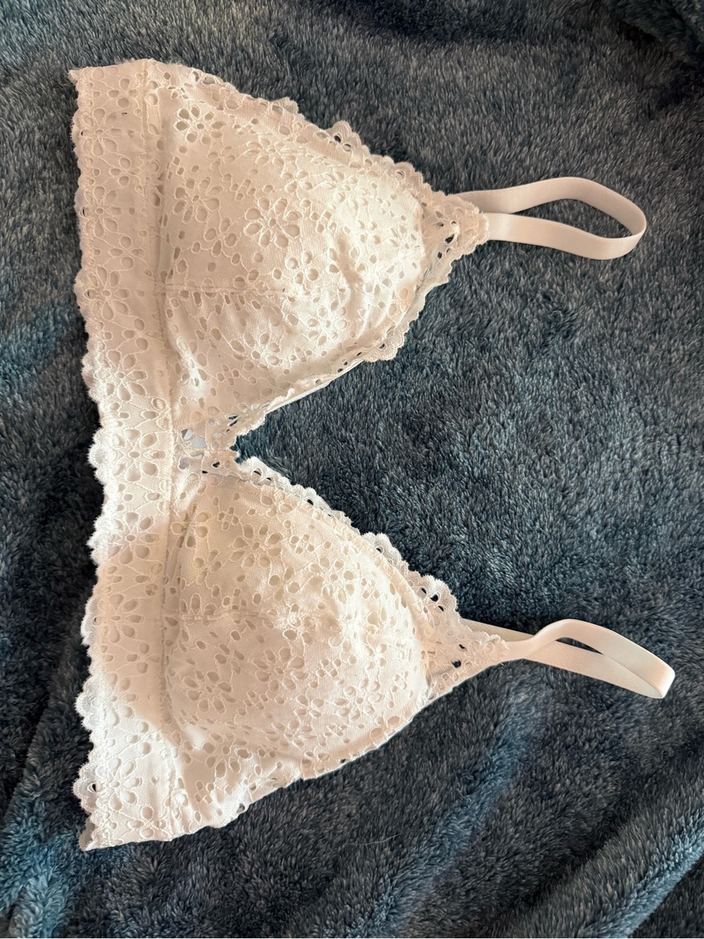 Auden White Eyelet Lace Bralette